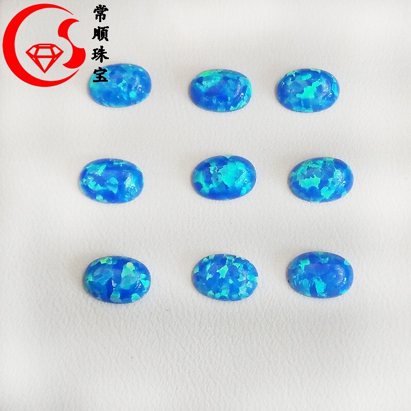 Synthetic Opal Wholesale Imported Raw Materials Opal Synthetic Opal Opal Round Gemstone # No. 5 Color Factory Direct Sales