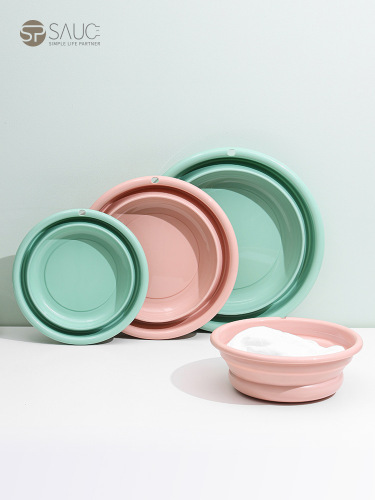 Telescopic foldable wash basin portable compression basin wash basin silicone travel ultra-light home basin