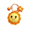 Knitted pendant solar-powered, cute accessory handmade, woven keychain