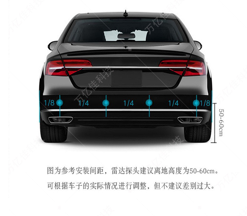 Source Manufacturer Supplies Car 2/4/6/8 Probe Lcd Lcd Display Real Voice Prompt Car Reversing Radar