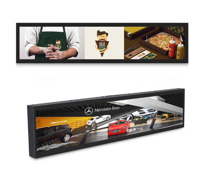 厂家货架条形广告屏、条形显示屏、43寸智能安卓单机版广告机