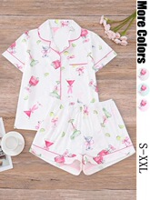 Y 35057 Printed short-sleeve pajama ӡ������˯���׿羳��
