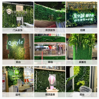 定制仿真植物墙商场门店户外仿真绿植墙草坪墙面背景墙绿植形象墙