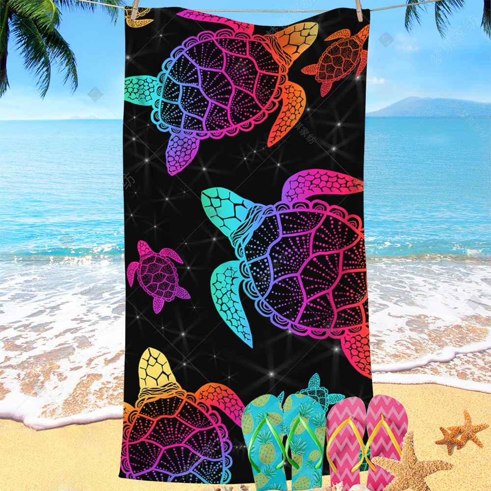 Toalla de playa de microfibra caliente de Amazon Toalla de baño absorbente de mariposa súper grande transfronteriza Towel engrosado