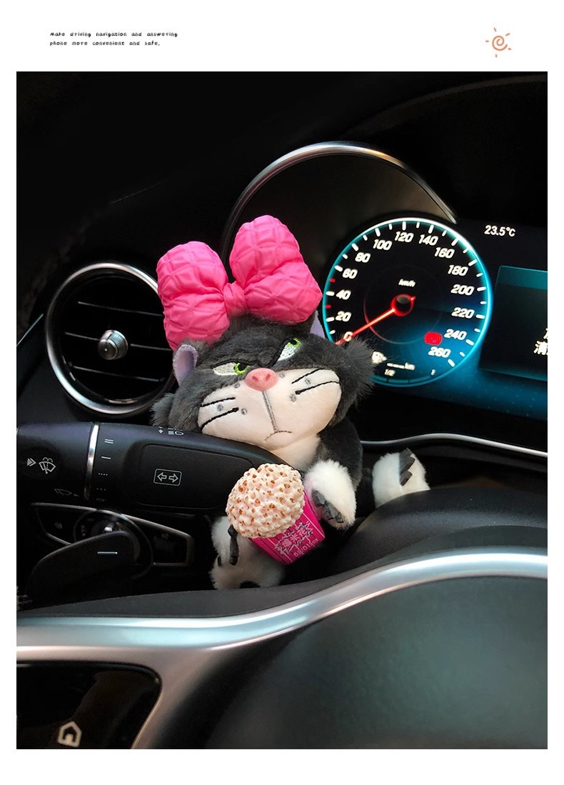 Car Steering Wheel Gaiter Decorative Doll Doll Lucifer Central Control Wiper Ornaments Cute Plush Car Interior