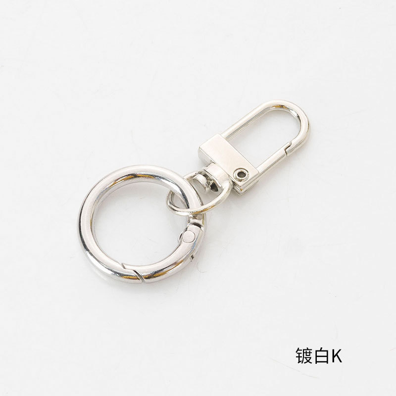 厂家直销新款锌合金门扣挂25mm弹簧圈旋转钩扣钥匙圈箱包饰品挂件|undefined