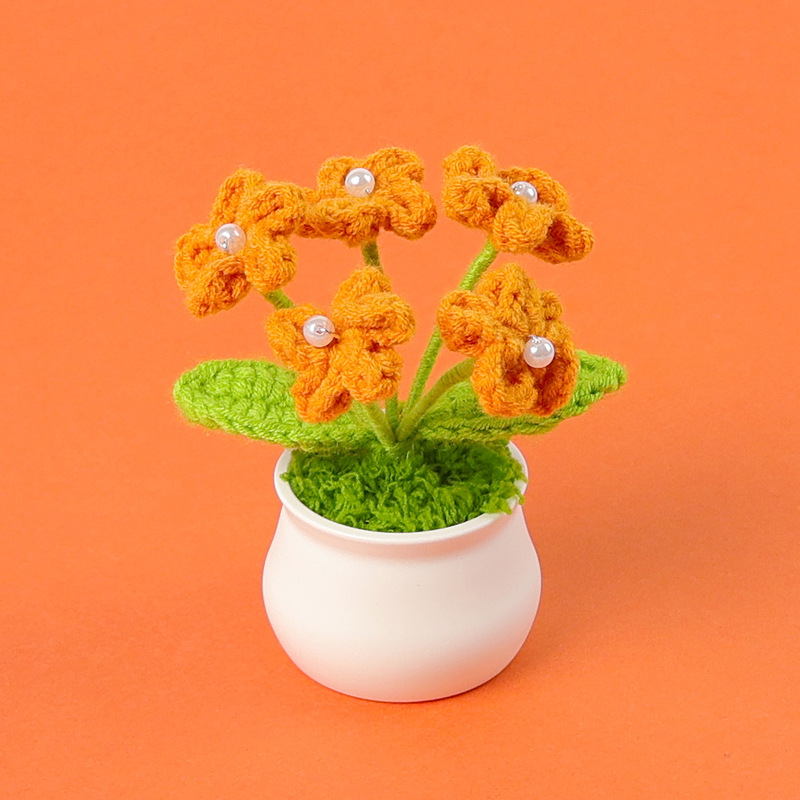 完成品クロスボーダーニットウールひまわり鉢植え造花研究デスクトップ装飾品卒業子供の日の小さなギフト|undefined