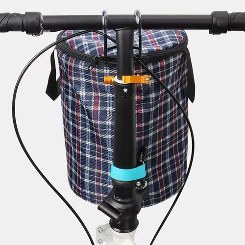 Universal Thick Canvas Front Basket for Bicycle, Single-Speed Bike, Child Skateboard, Electric Bicycle Basket