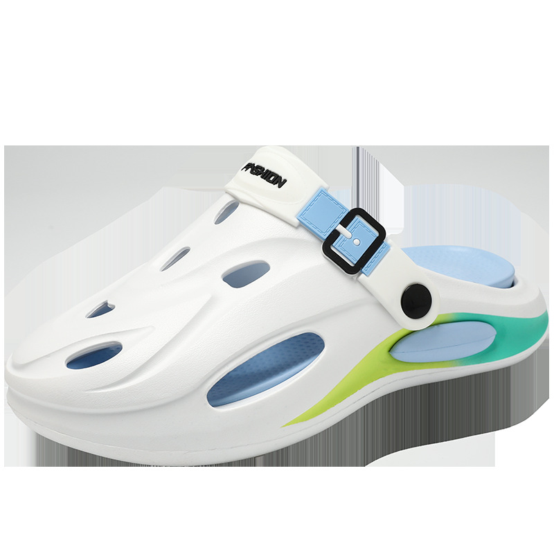 Primavera y verano cómodas sandalias de hombre de uso exterior de playa de coco hogar casual perezoso transpirable multicolor zapatos planos