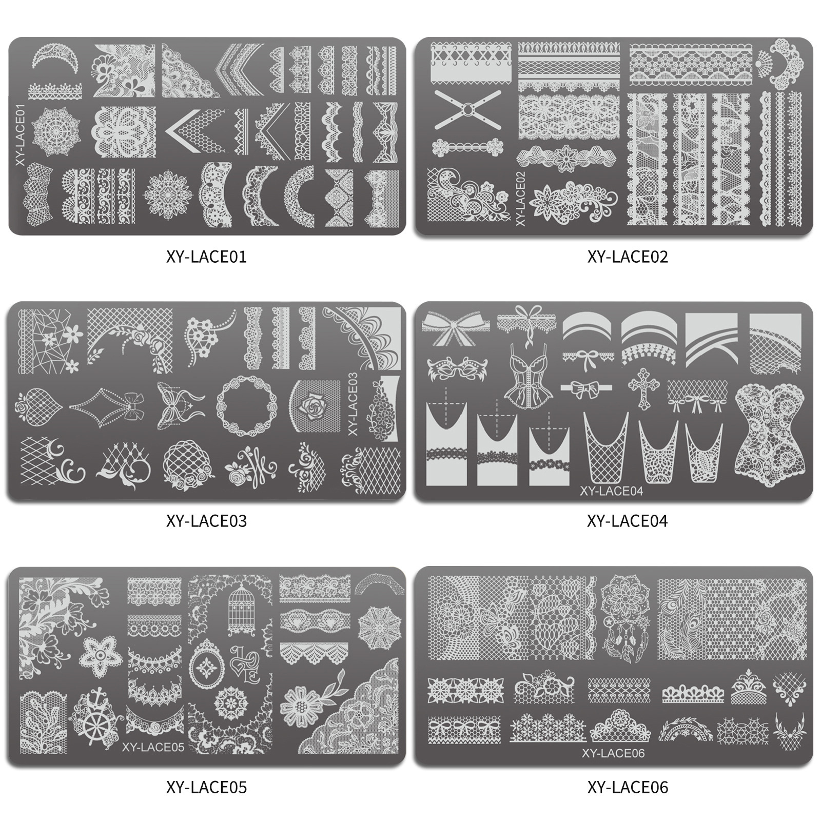 Impresión de acero de manicura con película azul de acero de encaje de transferencia de plantilla de impresión de encaje herramientas de manicura