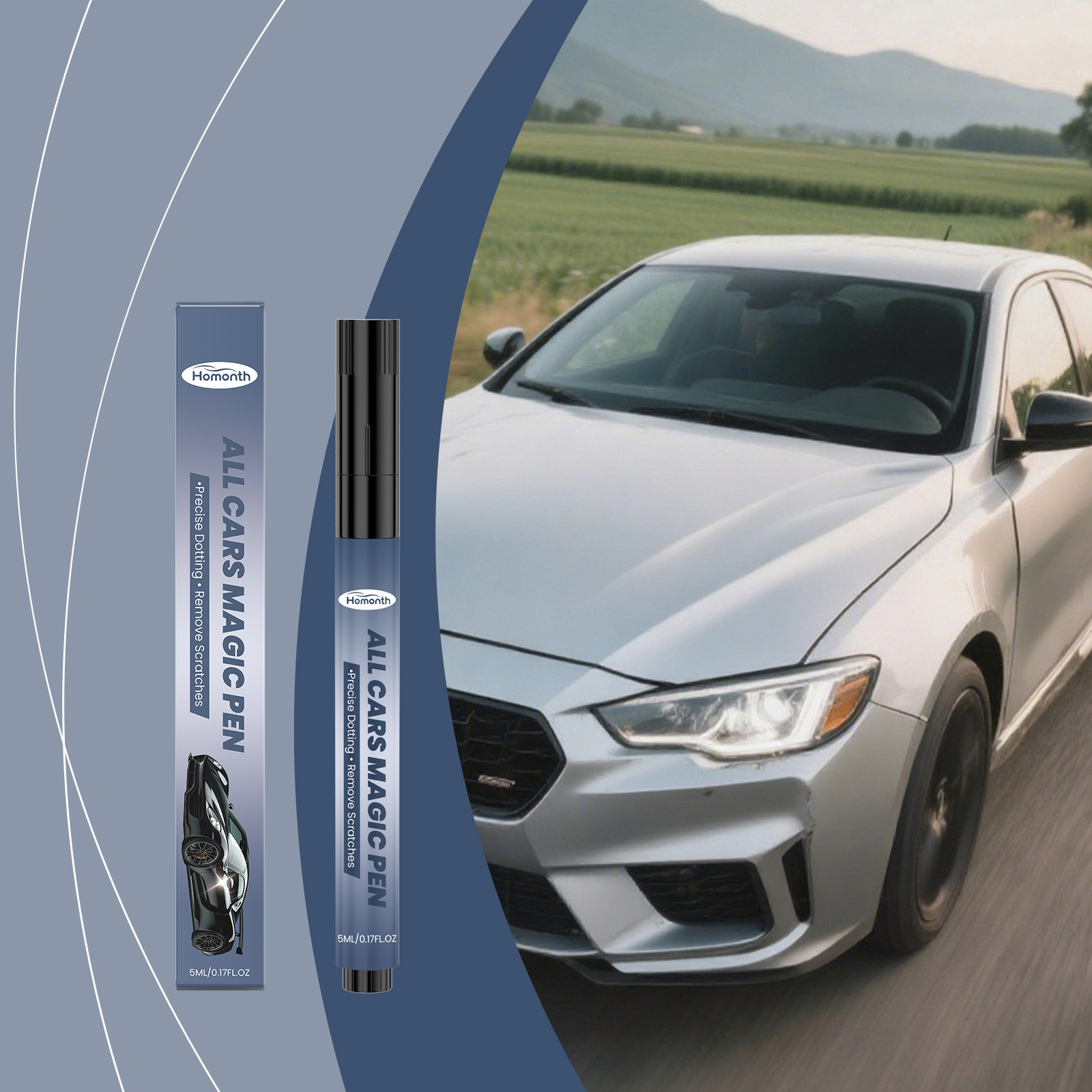 HOMONTH 汽车划痕护理笔 汽车漆面刮擦划痕翻新抛光补漆便捷护理