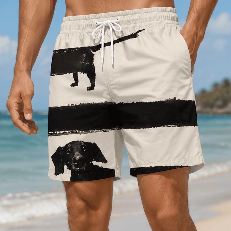Cross-border men's beach shorts with a tropical palm tree design, featuring 3D printed cartoon patterns, and casual plant-themed shorts Cross-border men's beach shorts with a tropical palm tree design, featuring 3D printed cartoon patterns, and casual plant-themed shorts