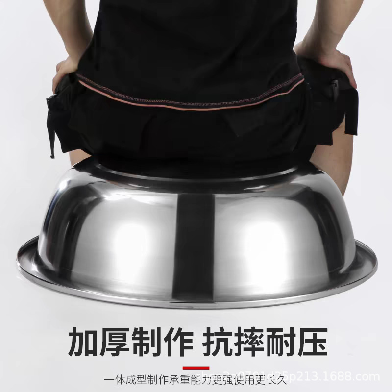 ステンレス製の厚手の特大洗面器、野菜洗い用、麺洗い用、食堂、ホテル用、洗面器、超大型洗濯・入浴用洗面器|undefined