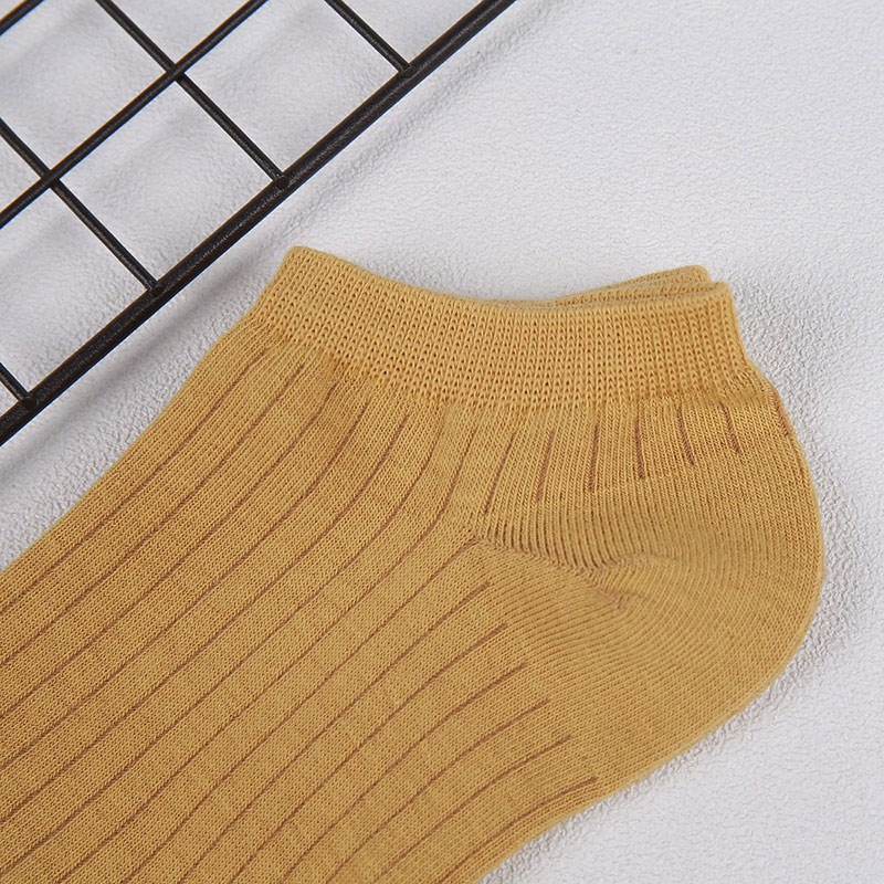 Female simple solid color socks