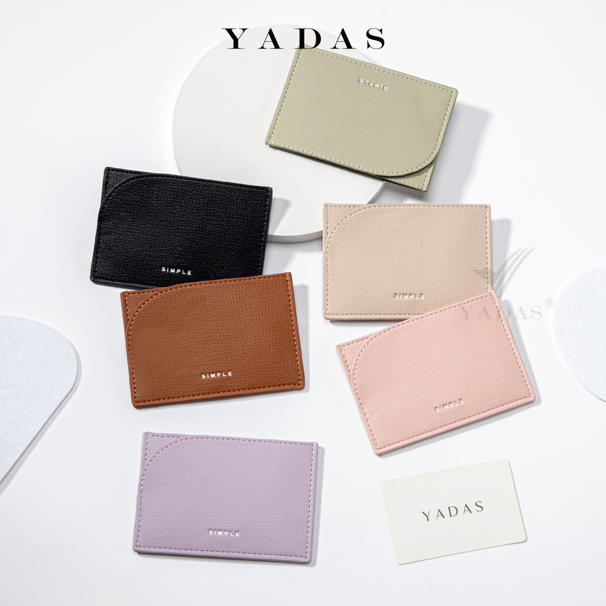 YADAS nueva bolsa de tarjetas de arco elegante bolsa delantera de moda simple multi-cartón damas fábrica de cuero PU bolsa de tarjetas al por mayor