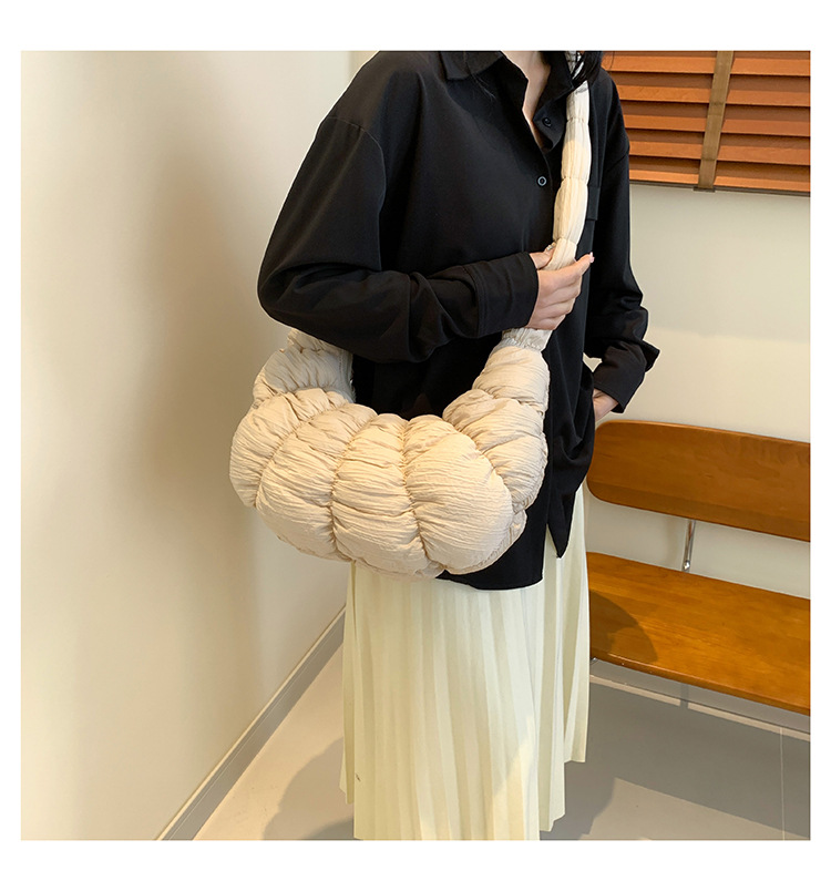 Women's Bags new croissant cloud bag pleated one shoulder crossbody sponge light versatile casual fashion dumpling women's bag_ipsvogv.com