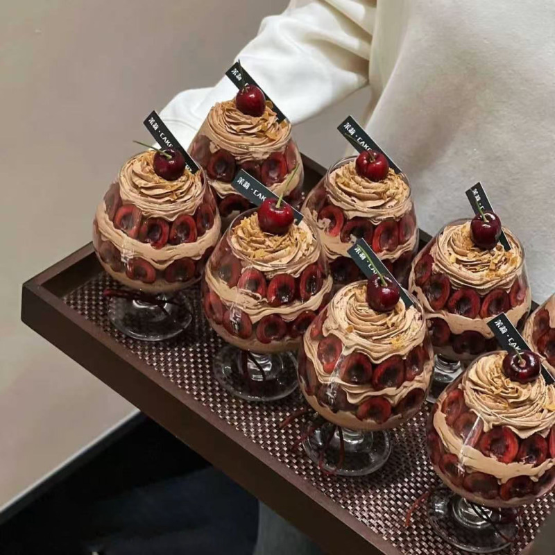 玻璃蛋糕杯白兰地杯酒杯多功能加厚耐用家用餐厅酒吧聚会高颜值杯|undefined