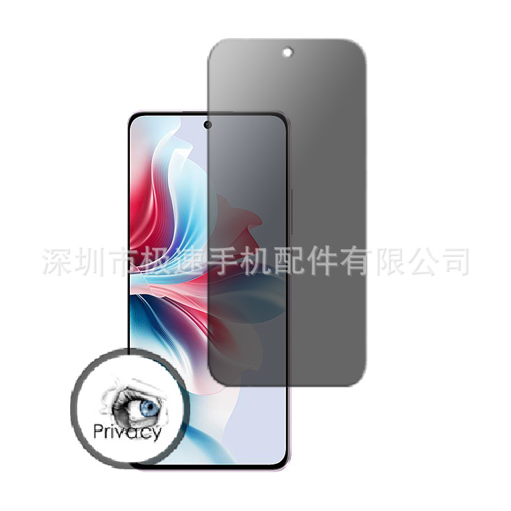 适用于OPPO reno11F 5G防窥玻璃膜 F25Pro高透隐私全胶钢化保护膜