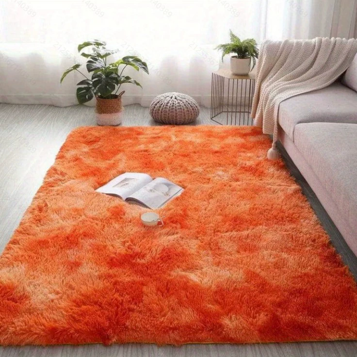 Rectangular Gradient Rug, Nordic Style, plush microfiber, multiple sizes 40×60–200×400 cm