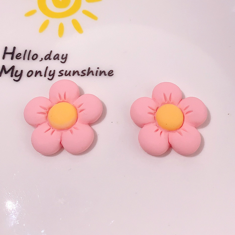 Venta caliente de cinco pétalos grandes accesorios de resina de flor diy caja de teléfono móvil adornamiento de cabello agujero material de parche de hebilla agujero al por mayor