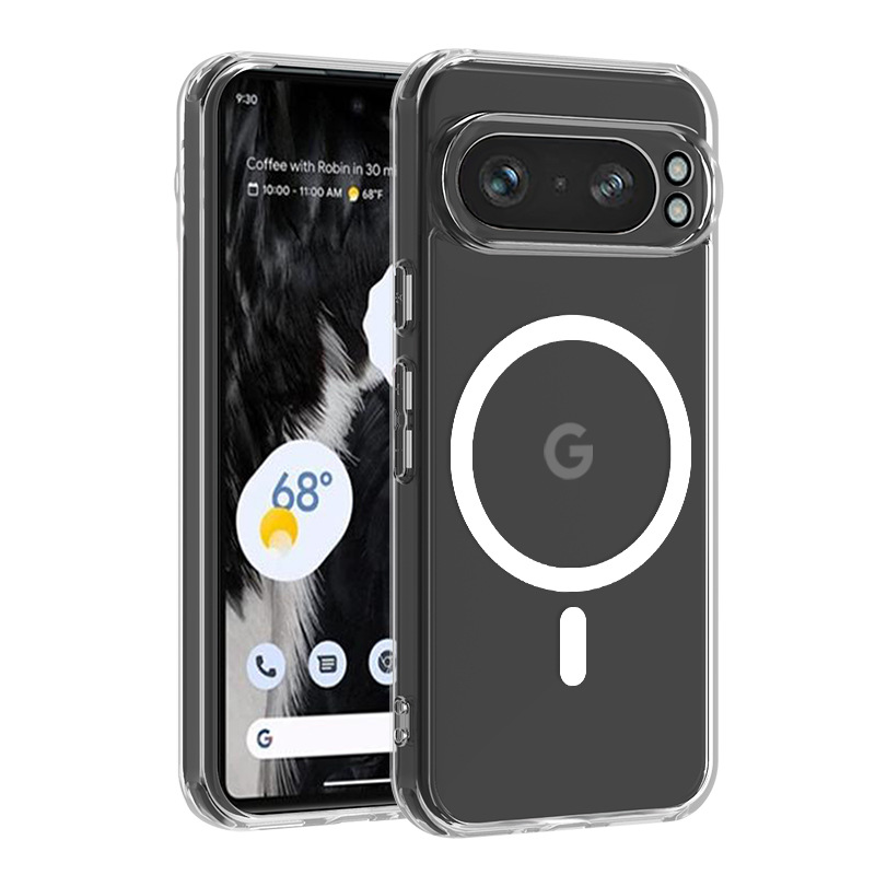 跨境亚马逊适用谷歌pixel9pro磁吸手机壳pixel8全透二合一保护套