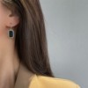 Silver needle, asymmetrical retro fashionable earrings with tassels hip-hop style, Korean style, silver 925 sample