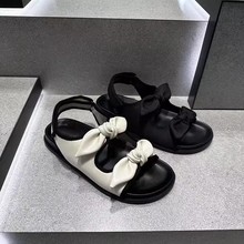 CHENGMEIZU25秋季新款70381175休闲平底双层蝴蝶结凉鞋女