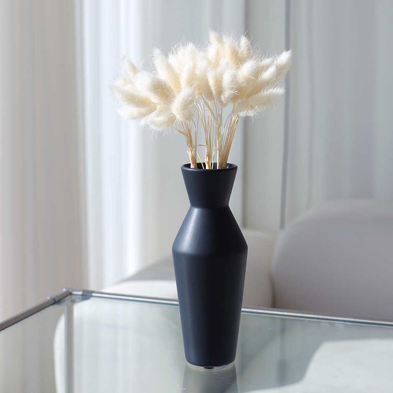 Creativo simple florero de cerámica en blanco y negro arreglo de flores Nordic ins estilo decoración geométrica forma especial-dispositivo de flores en forma