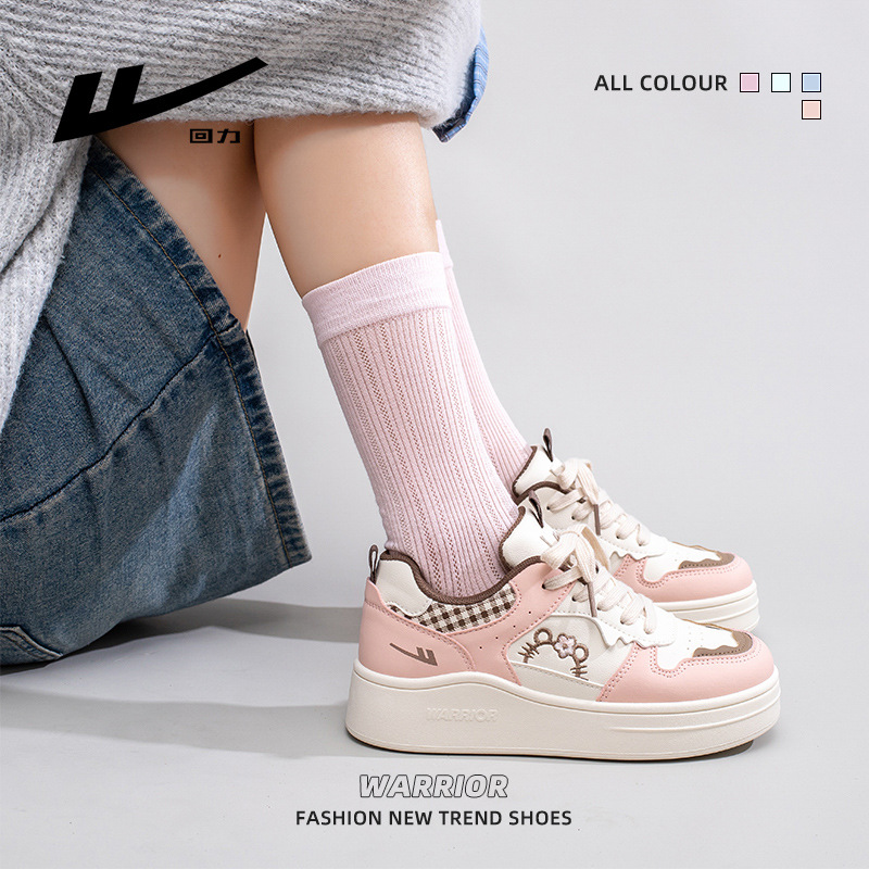 Huili nuevo otoño dopamina dulce zapatos de skate de color variedad de moda zapatos casuales estilo coreano cómodos zapatos de suela gruesa para mujeres