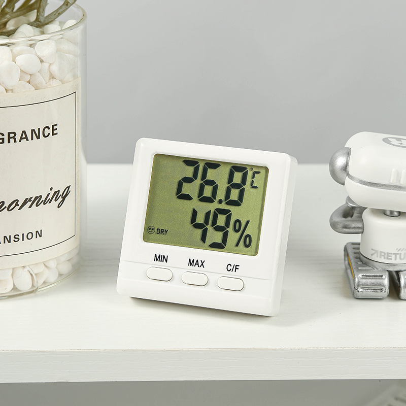 厂家供应室内迷你温湿度计 磁铁可吸附创意电子温湿度显示器批发