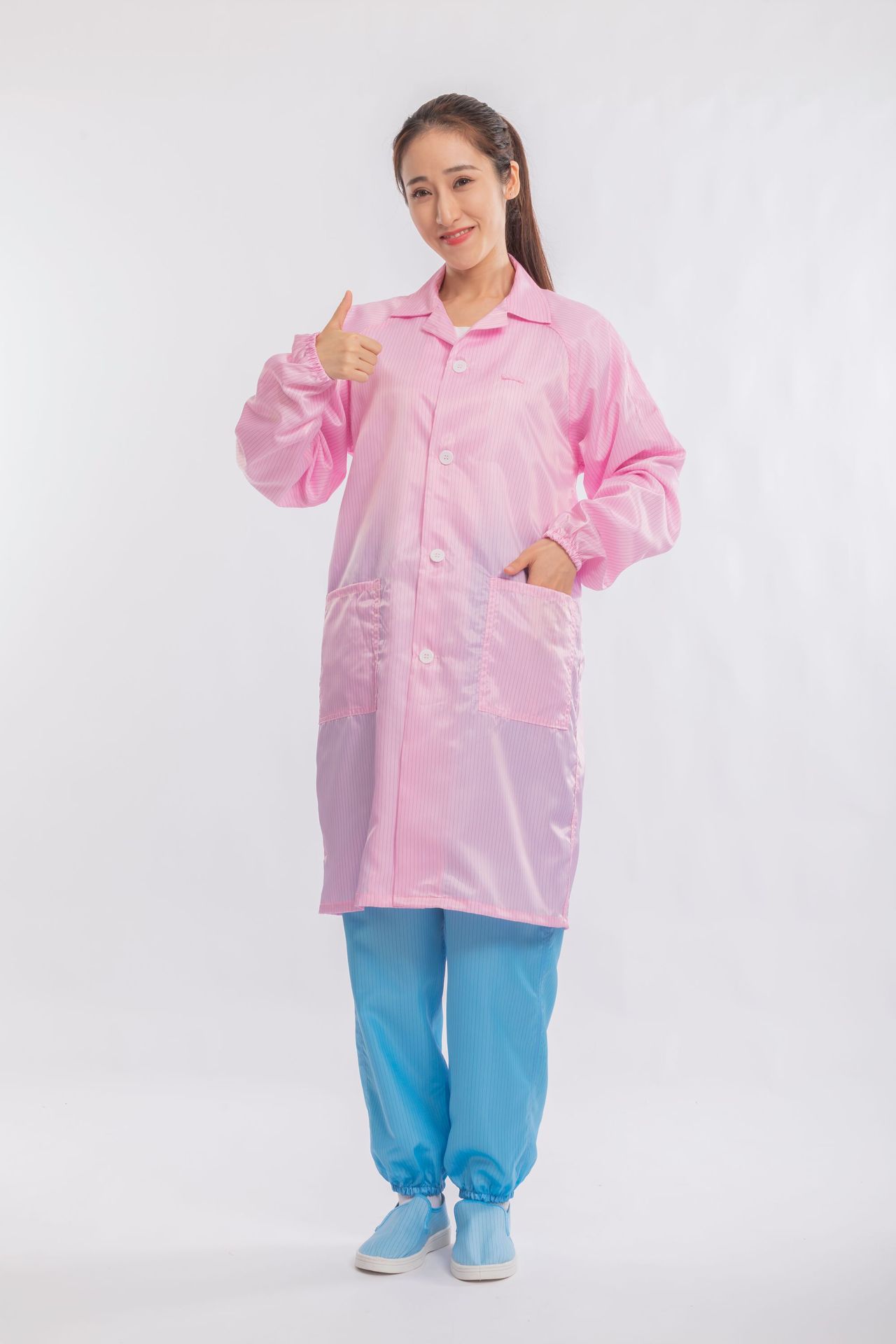 S; 핑크 라펠 코트(모자 제외)