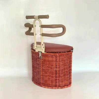 Electric car child seat — Safety - three-wheel-bamboo-basket-wine-red-semi-surround