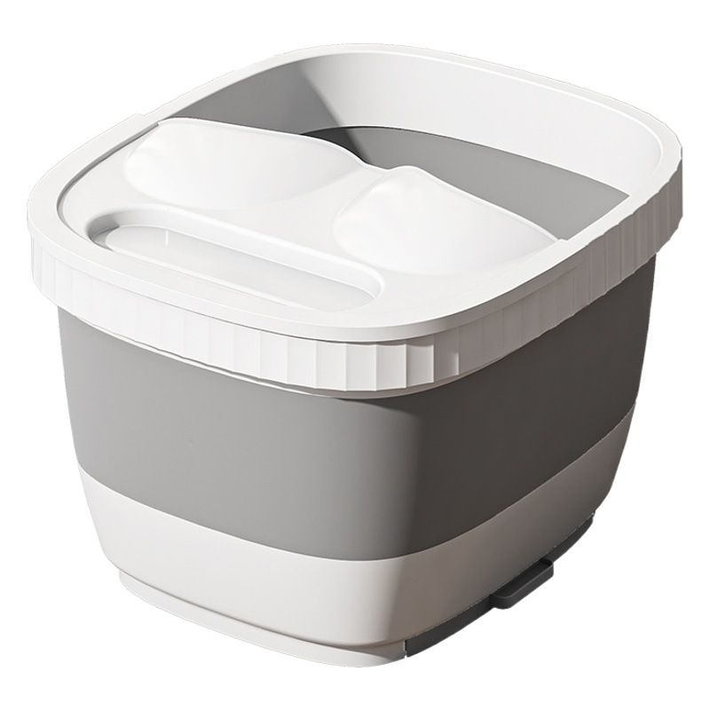 Cubo de baño de pies plegable para el hogar sobre la pantorrilla Cubo de alta profundidad portátil de viaje masaje de baño de pies bañera de pies plegable