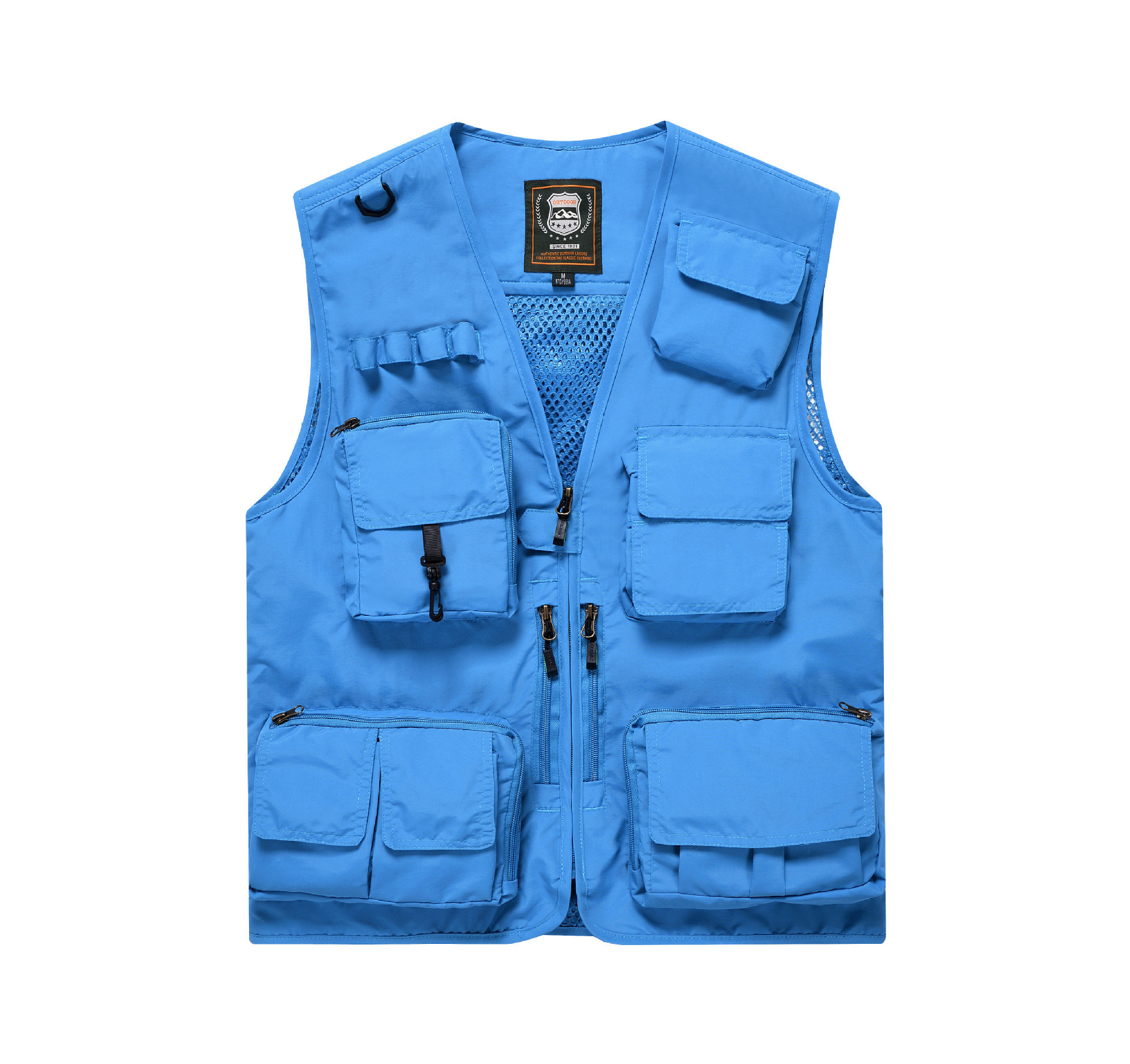 Primavera y otoño nuevo estilo de hombre coreano retro multibolsillos de color sólido chaleco de ocio de tendencia de herramientas chaqueta de hombro