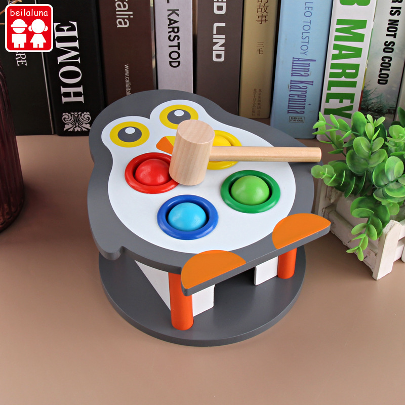 Mesa de pilotes de madera bebé juguetes ejercicio coordinación mano-ojo coordinación niños educación temprana juguetes educativos al por mayor
