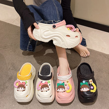 �ļ��¿��׸߸�����ЬŮʽɳ��͸����⴩�����ɸ�10cm����ЬŮ