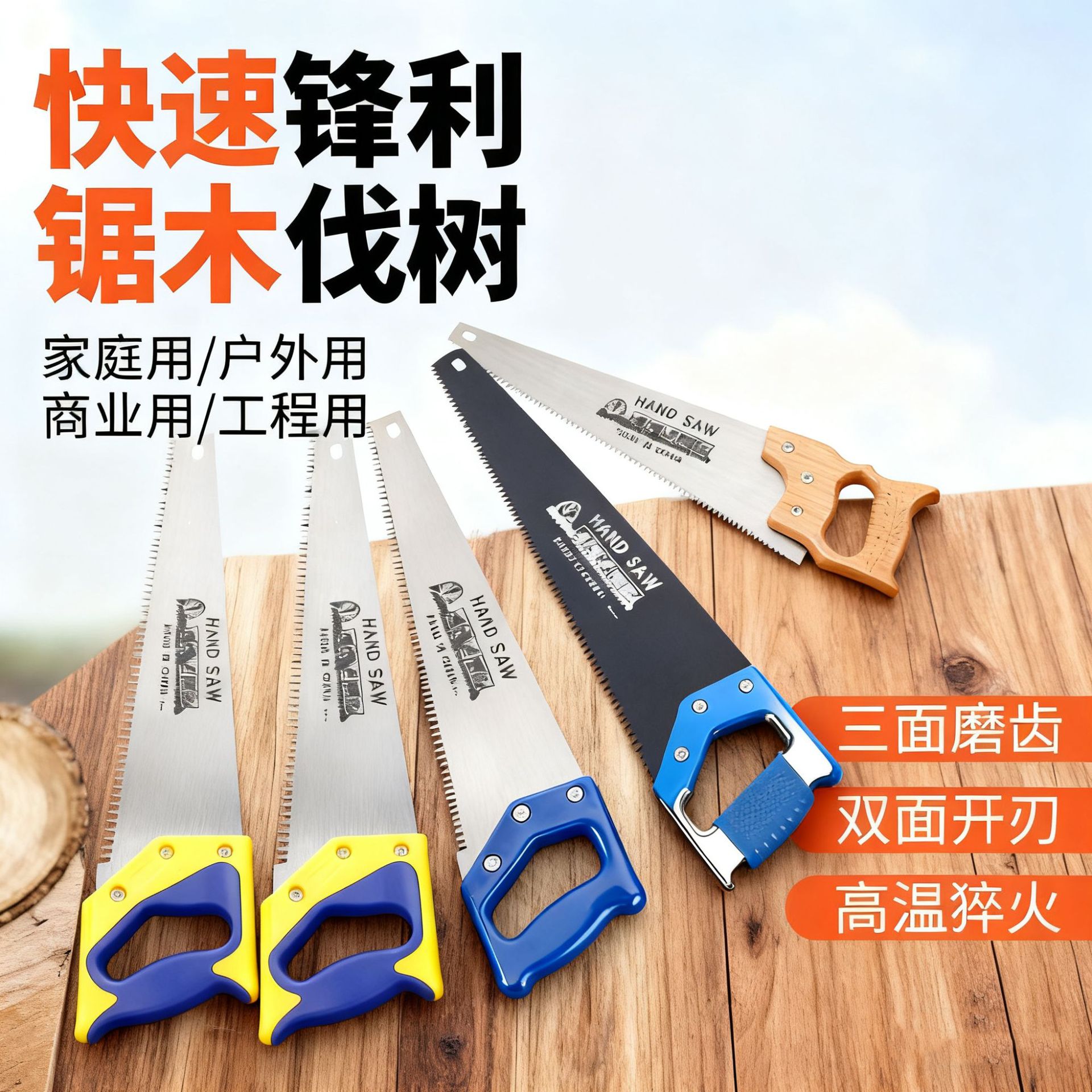现货手扳锯快速锯木神器手工锯家用手锯果树木工锯伐木锯园林锯子