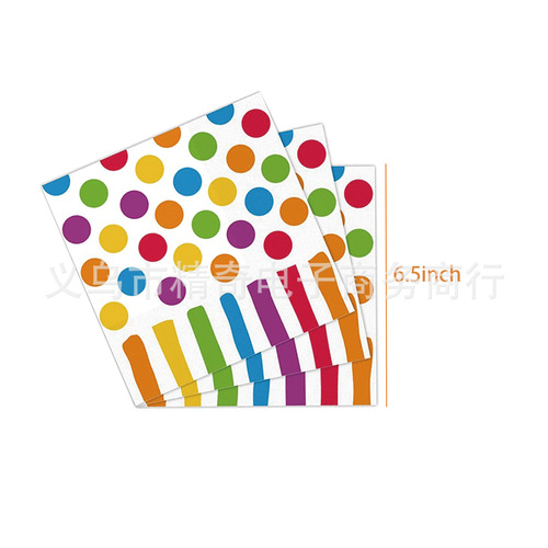 Birthday Party Disposable Tableware Happy Birthday Rainbow Paper Cups Paper Plates Tablecloth Party Decorations Set