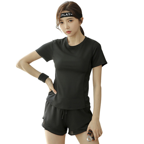 Women's Summer Quick-Dry Sports Set Yoga Clothes Two-Piece Outdoor Fitness Running Outfit