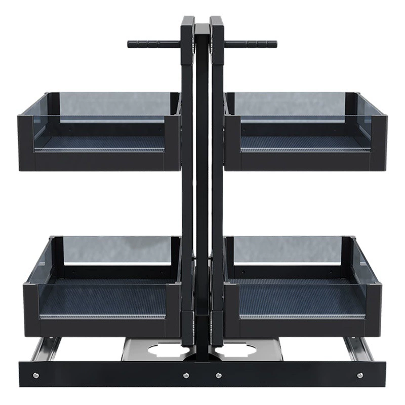 Угловая корзина для рисанья для шкафов вытащила маленького монстра кухонного шкафа для хранения посуды