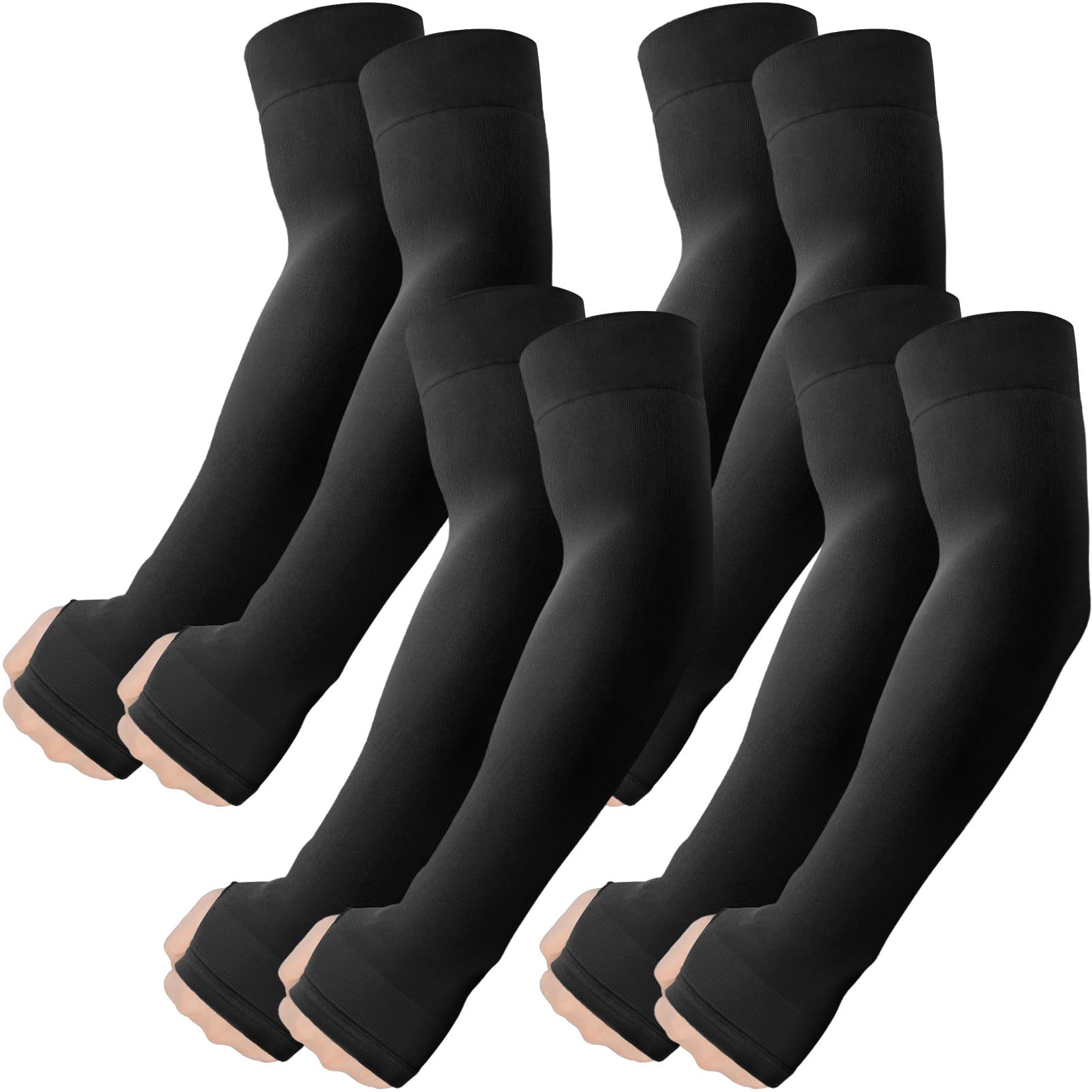 ROXUN arm sleeves with thumb holes, featuring cooling and UV protection, unisex sun protection