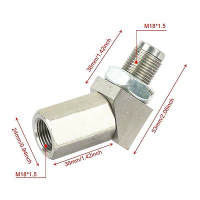 Manifold Modification Car Pipe Fittings – Automotive Sensors - 45-degrees-m18x15