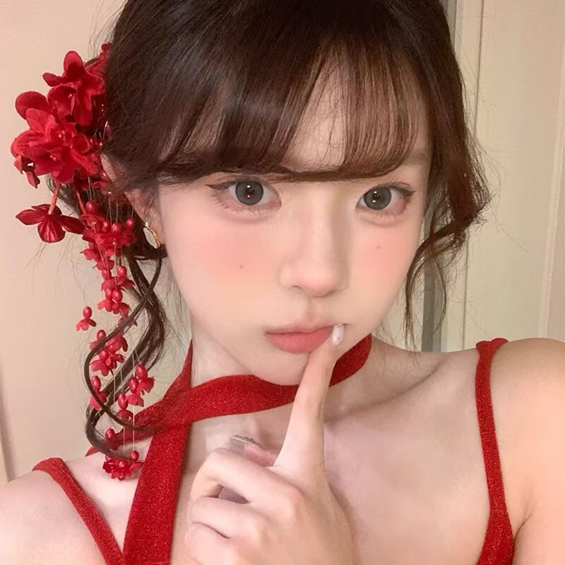 スーパーフェアリーパープルスズランの花タッセルヘアピン女性の頭飾り新中国風の古代スタイルのレトロなヘアピンサイドクリップヘアアクセサリー|undefined