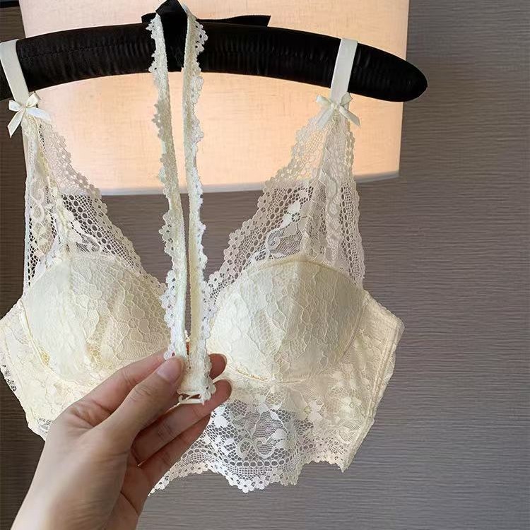 Dragón * corazón puro quiere colgar el cuello ropa interior de encaje mujer cómoda contra la caída de los senos bra sexy