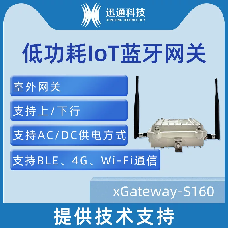 Outdoor Bluetooth gateway BLE 5.0 поддерживает BLE, 4G, Wi-Fi связь, питание AC/DC