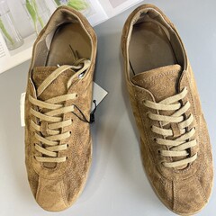 MD レディースシューズカジュアル牛革腱底スポーツシューズレースアップフラットスポーツシューズ軽量レトロ道徳訓練靴