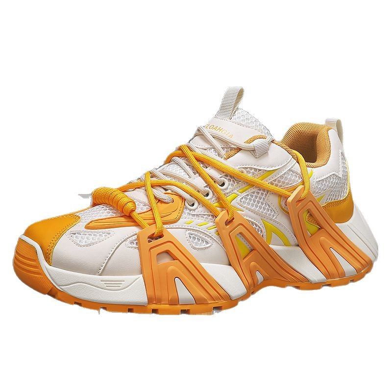 Cross-border 2025 estilo caliente tejido volador transpirable ocio deportes para correr zapatillas de malla comercio exterior trabajo al aire libre cuatro estaciones para hombres en vivo