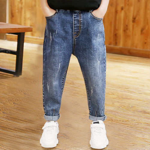Boy's jeans thin and super soft spring and autumn style children fashionable trendy middle child casual fashion