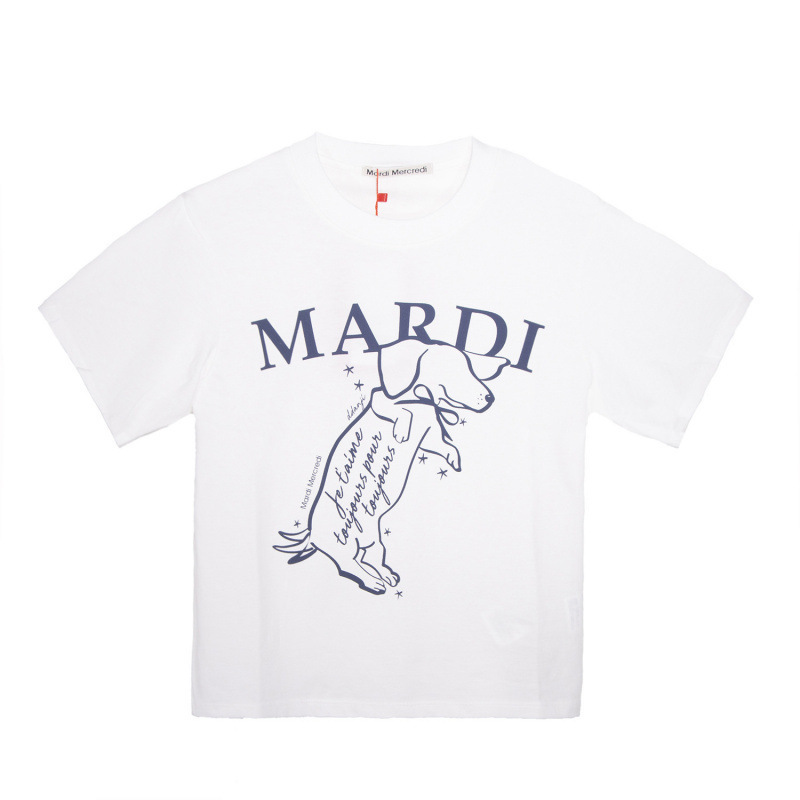 【カウンター品質】韓国マルディトレンドブランド半袖Tシャツリトルデイジードーマンプリントラウンドネックピュアコットンクロスボーダー|undefined
