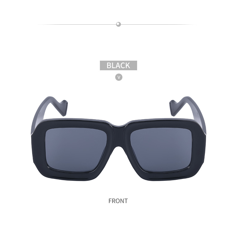 Trend Big-frame Wide-leg Men's Fashion Candy-colored Women's Trend Sunglasses display picture 6